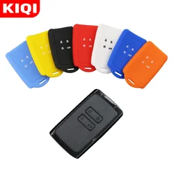 Silicone Car Key Cover Case Fit for Renault Koleos Kadjar Megan for Samsung QM5 QM6 2016 - 2020 Remote Key Holder Protector Case