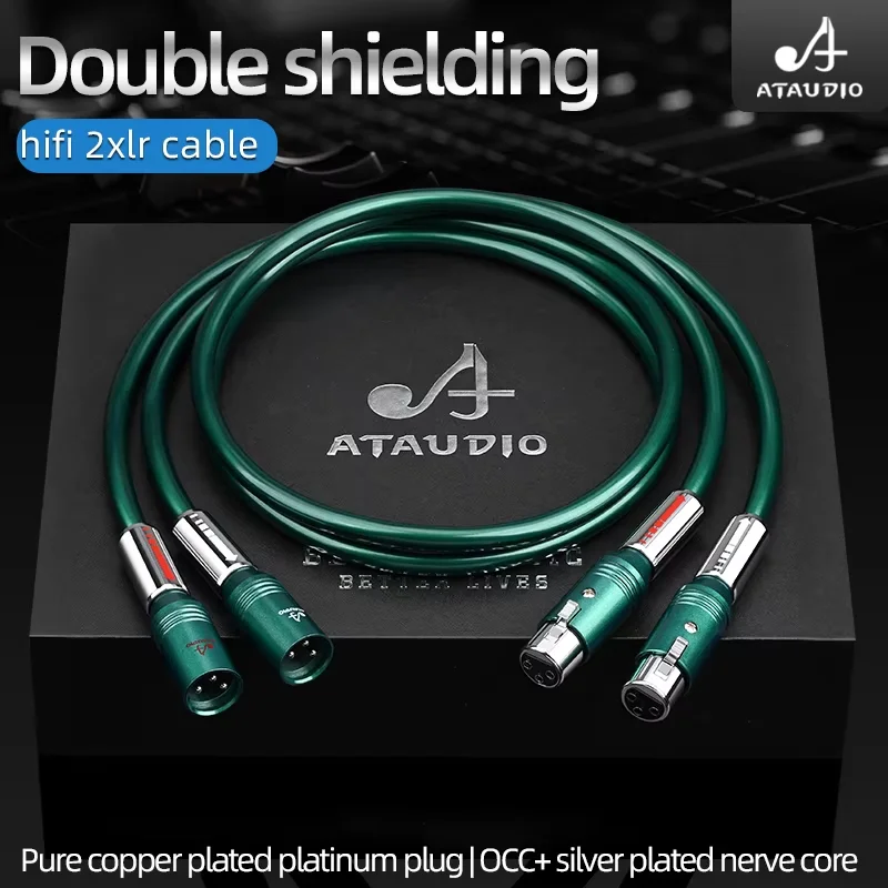 HIFI XLR Audio Cable High Purity OCC Female to Male XLR Balanced CD Power Amplifier Audio Interconnect Cables