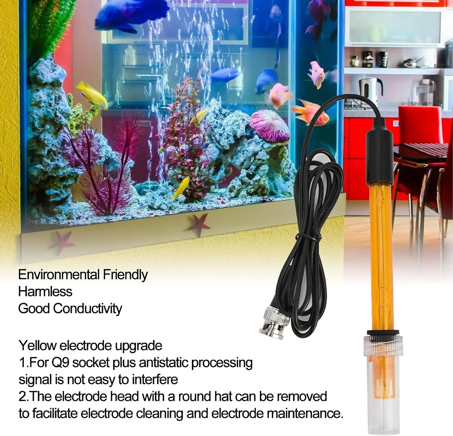 القطب التحقيق الموصلية الكهربائية الجيدة Bnc المقبس التحقيق ORP تستر متر التحقيق متر التحقيق لحديقة المنزل