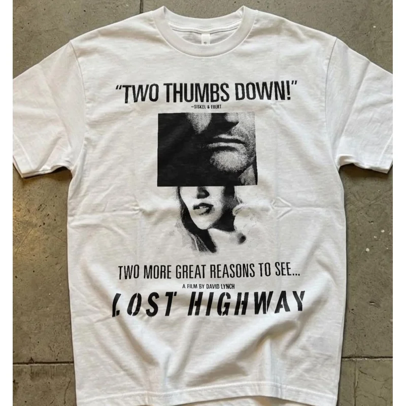 Lost Highway Retro Horror Movie T-Shirt Unisex Short-Sleeve Graphic Tee Vintage Cult Classic David Lynch Film Fan Gift