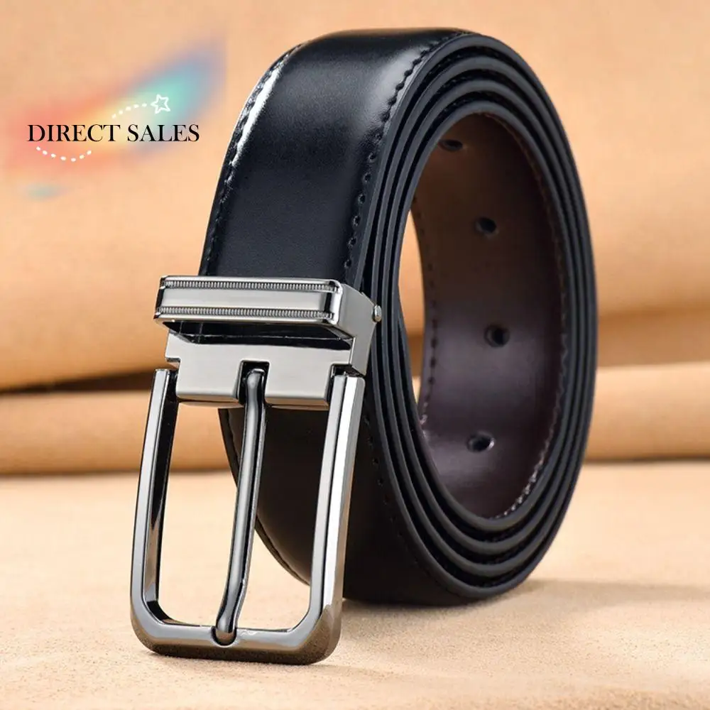 

Аксессуары на талию, двусторонний мужской кожаный ремень, коричневый, черный, дизайнерский ремень в стиле ретро, модный роскошный мужской ремень, повседневная одежда