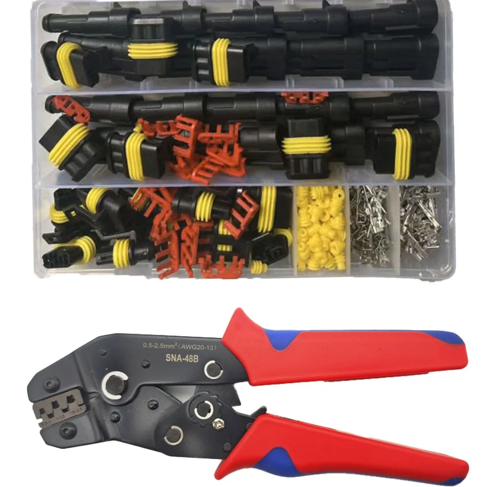 20 Kits 3 Pin Connector Automotive Electrical Connectors Quick Connect 3 Pin Wire Waterproof 3 Way Wire Connector with SN-48B