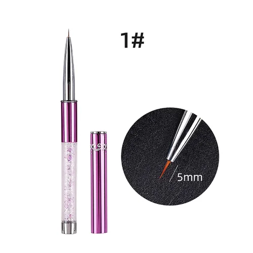 Imagen 2 del producto Nail Art Brush Line Painting Pen Gel UV Manicura Herramientas 1PCS