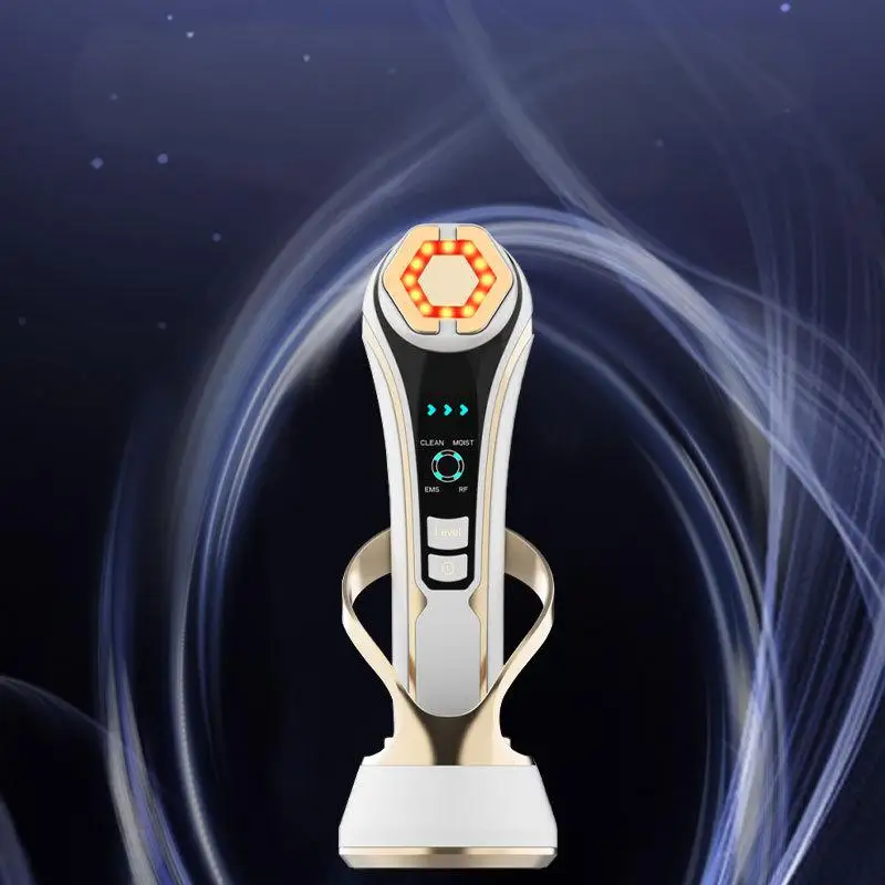 RF-radiofrequentie gezichtsapparaat HFIH Anti-aging microstroom echografie fototherapie draagbaar oplaadbaar voor gezichts-oogverzorging