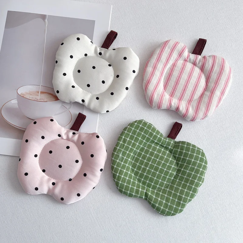 Korean ins apple coaster fabric teacup mat cute anti-scalding photo home decoration