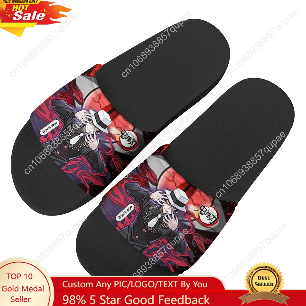 

Muzan Kibutsuji Slippers Home Water Shoes Men Women Teenagers Anime Fashion Beach Pool Sandals Tailor-made Summer Slipper