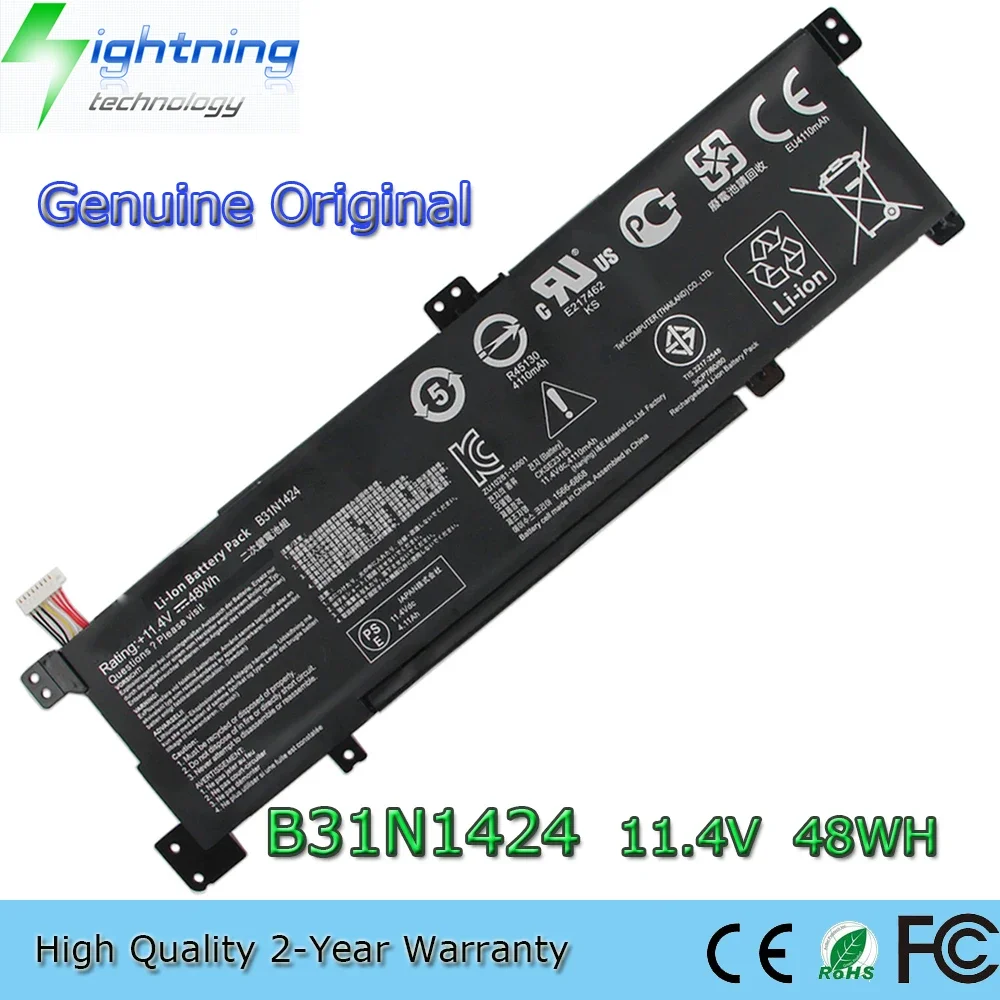 New  Original B31N1424 11.4V 48Wh Laptop Battery for Asus A400U A401L K401L B5010 500 200 K401LB5010 0B200-01390000