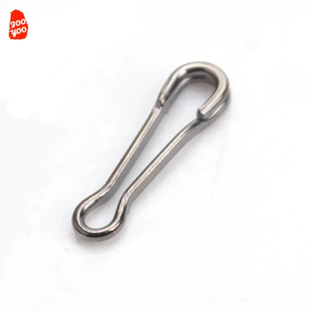 jooyoo 10PCS Fishing Accessories Hawaii Snap Stainless Steel Fishing Connector Lure SnapHook Fastlock Barrel Swivel Safety