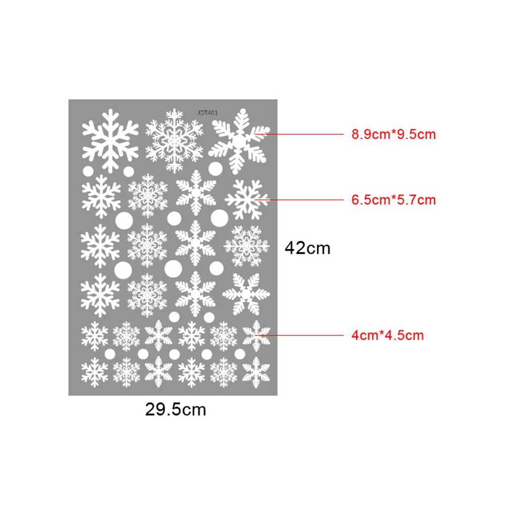 5 قطع من ملصقات الحائط على شكل ندفة الثلج، نافذة قابلة للإزالة، زينة باب زجاجي، عطلة عيد الميلاد، الشتاء، بلاد العجائب، ذاتية اللصق #6