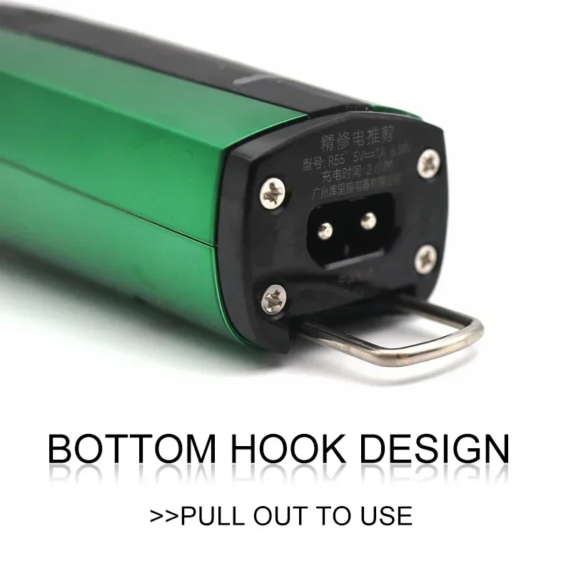 KULLIANG R55 Green Professional Electric Trimmer for Man Oil Head Carving Salon 7200RPM Barber Shop Clipper Oil Head GTX Blade