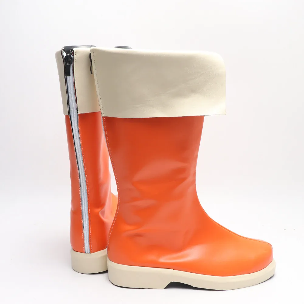 Kono Subarashii Sekai ni Shukufuku wo! Megumin Cosplay Shoes Orange Boots Carnival Party Halloween Handmade Faux Leather Boots