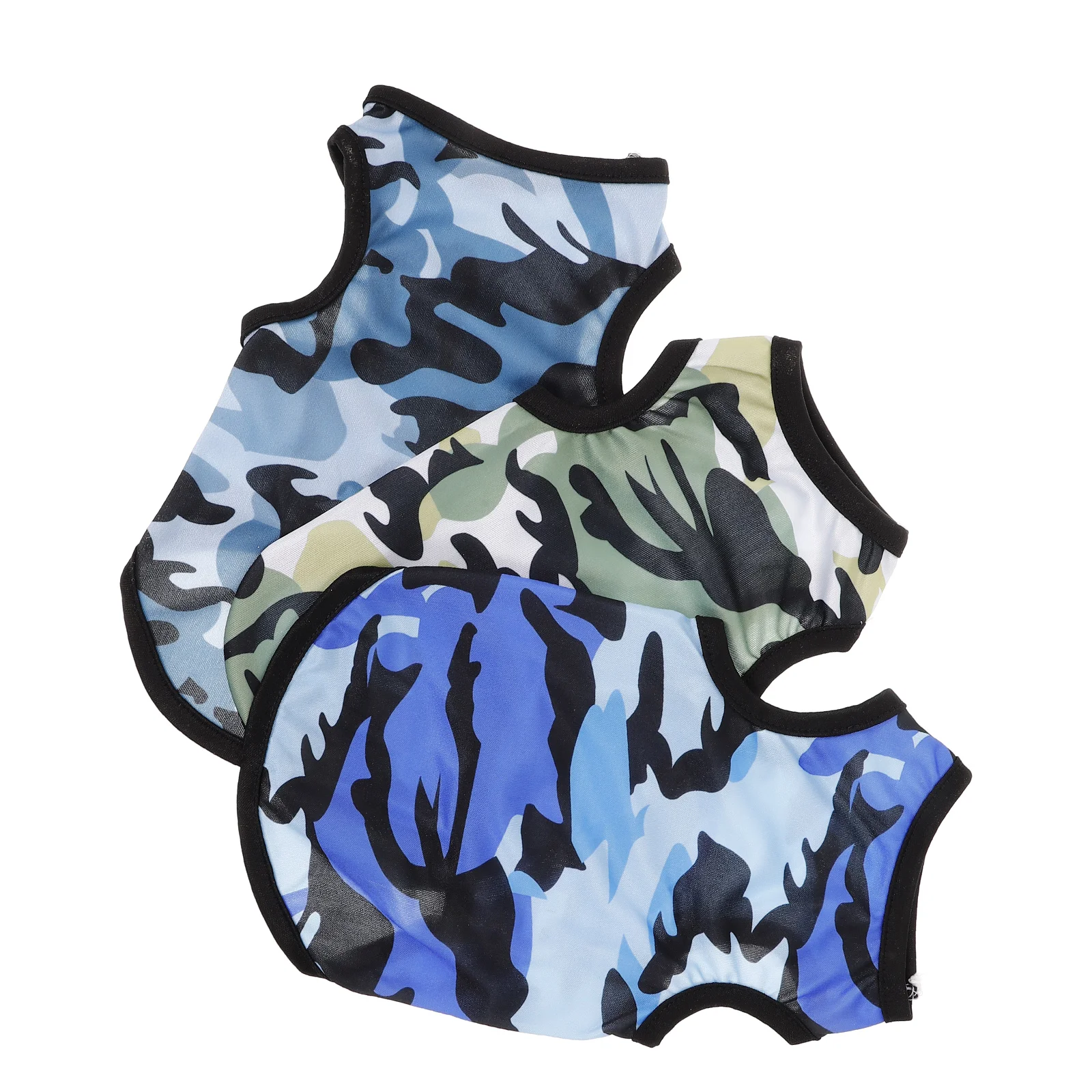 

3 Pcs Pet Vest Small Dog Clothes Camouflage Shirts Clothing Polyester Outfits Boy