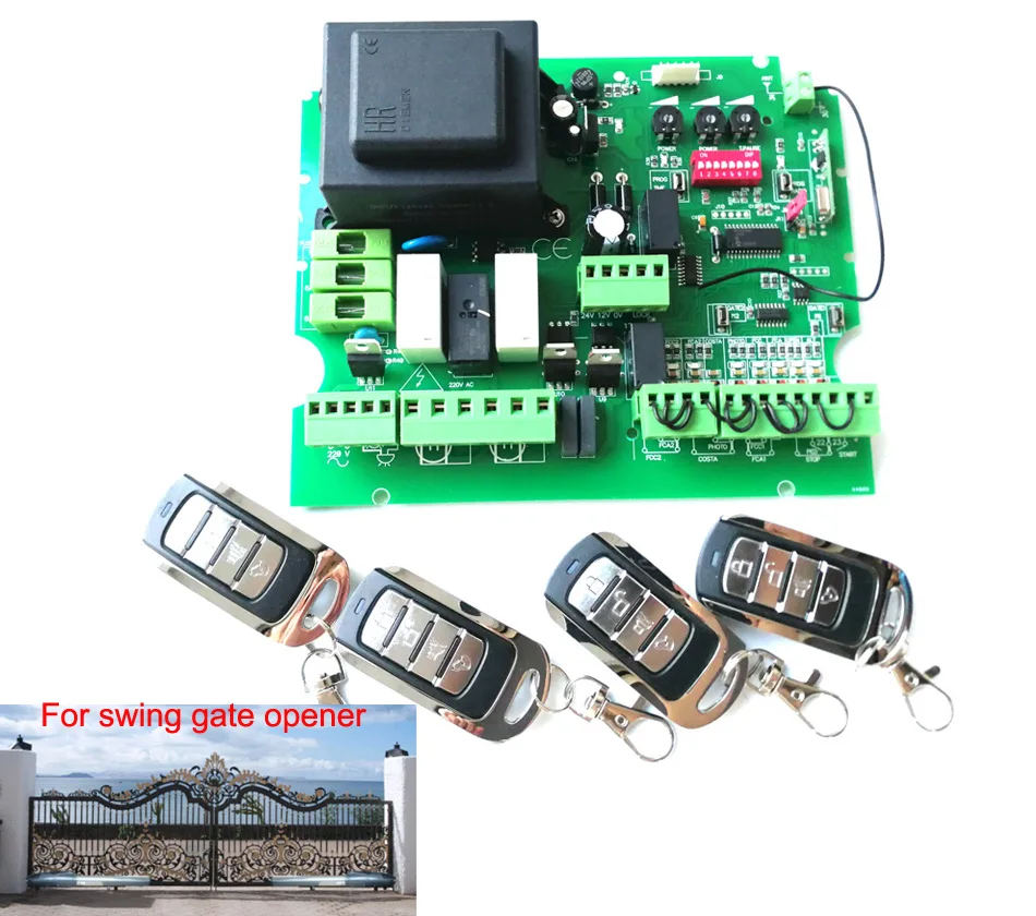 only for 110V or 220V motor!!! PCB Card Board for Automatic Double Swing Gate Opener Control Board Panel Smart Control System