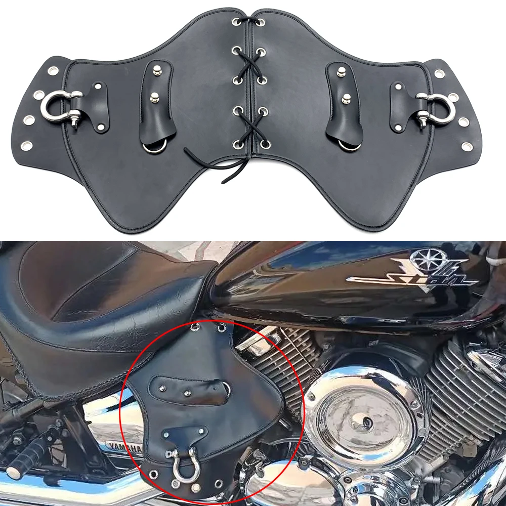 Motorrad Universal Heat Sattel Schild Deflektoren Pu Leder für Harley Touring Softail Dyna Sportster XL Kawasaki Yamaha Honda