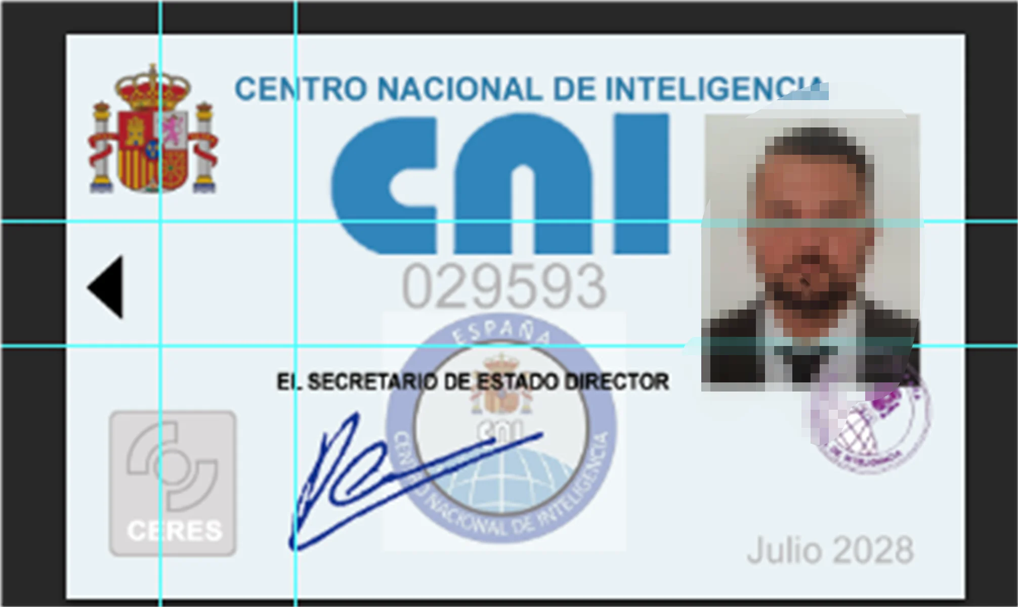 

Customized COS Identity Prop Game Card for New Zealand CNI Intelligence Agency