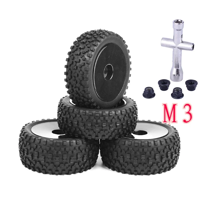 4Pcs 85mm Tires Wheel Tyre for Wltoys 144001 124019 104001 RC Car Upgrade Parts 1/10 1/12 1/14 Scale Off Road Buggy