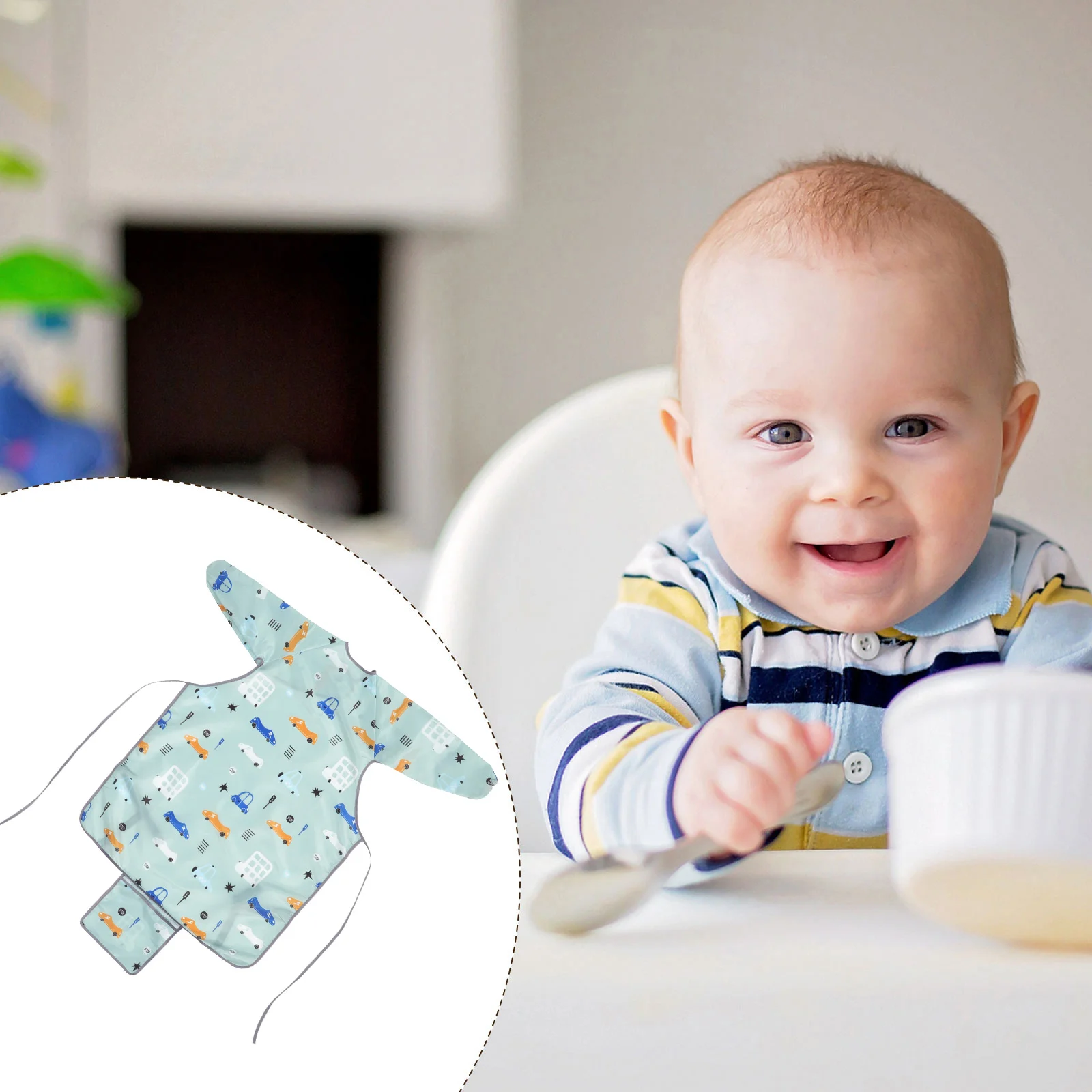 Baby Dining Chair Pad High Covers for All Bib Long Sleeve Bibs Babies Smock Eating