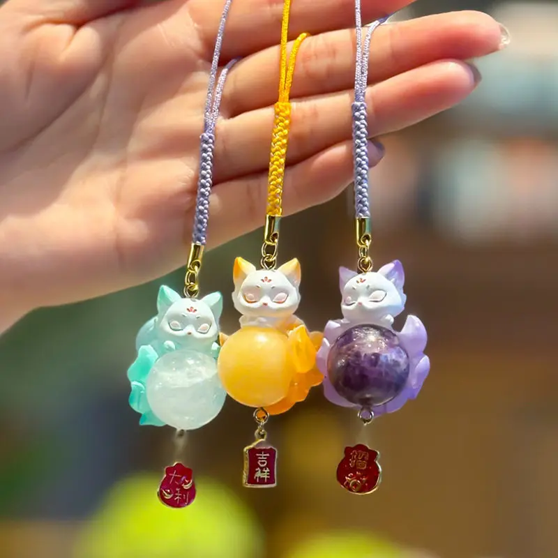 

Nine-Tailed Fox Blind Box Crystal Pendant Creative Ancient Style Cultural & Creative Lucky Gift Home Decoration Ornament