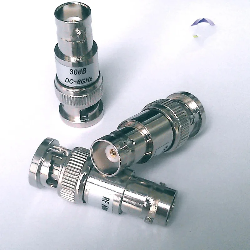 1pcs  Q9/BNC Coaxial Fixed Attenuator ATT: 1-30dB; Frequency: DC-3GHz, 6GHz; 3w