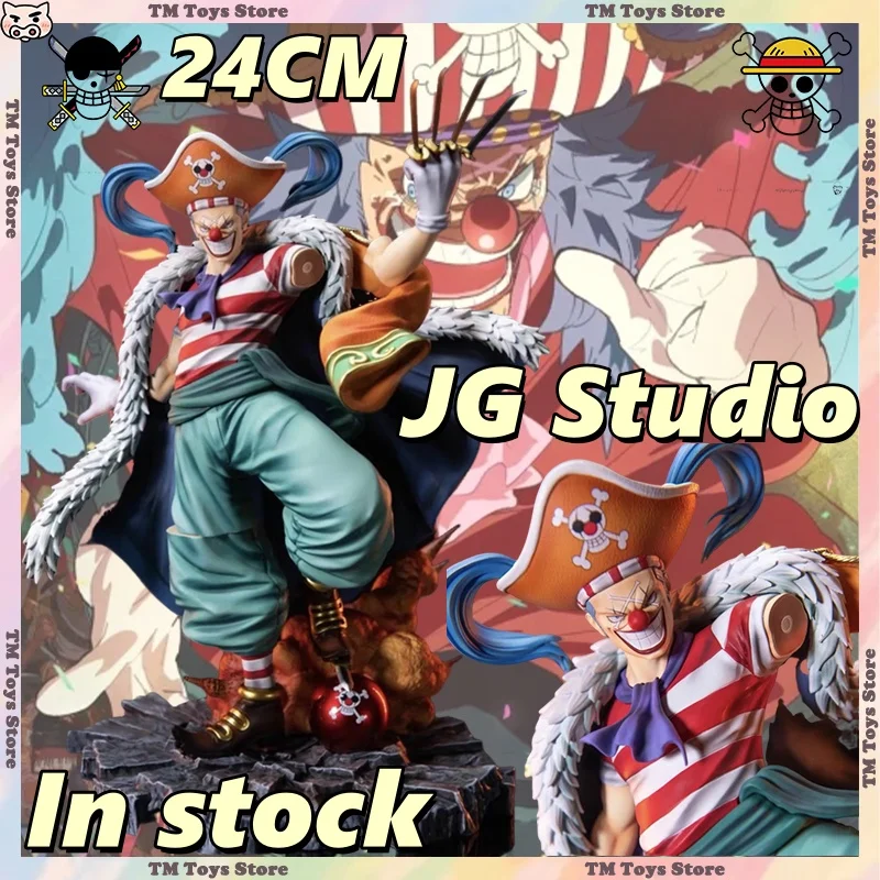 

JG Studio ONE PIECE Anime Figures 24cm Buggy Four Emperors Figurine PVC Statue Desk Ornament Collection Model Toys Gift IN STOCK