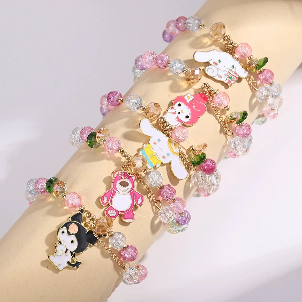 

5pcs Kuromi Children's Cartoon Bracelet Colorful for Girls Anime Cartoon Child Hand Jewelry Kawaii Friends for Gifts
