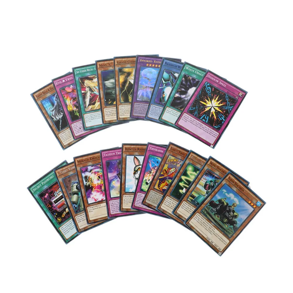 240pcs/box English DIY Yu-Gi-Oh! Blue-Eyes White Dragon Black Magician Girl Anime Peripheral Game Collection Card Holiday Gift