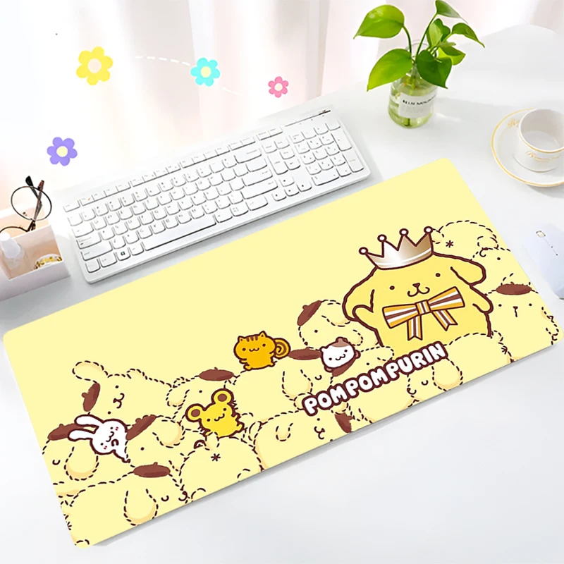 Mouse pad Pom Pom Purin large Gaming Desk Mat Computer Keyboard desk pad Mats Home Decor Sanrio Cute Home Decor Girl gift