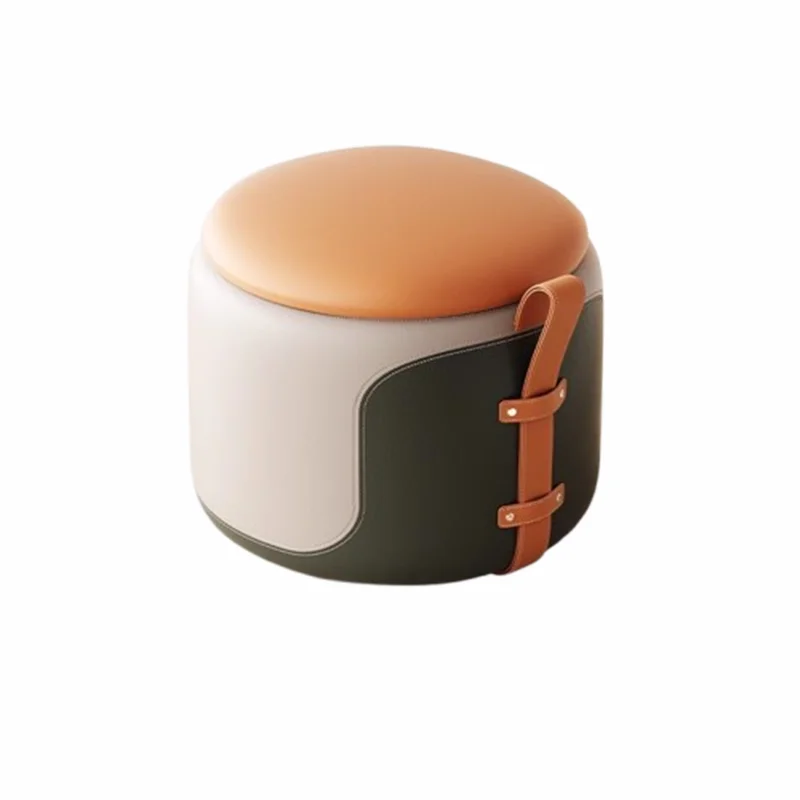 قابل للتعديل تخزين البراز جولة المحمولة الصناعية الجلود بوف العثماني البراز غرفة المعيشة الأرائك Tabourets دي بار الأثاث