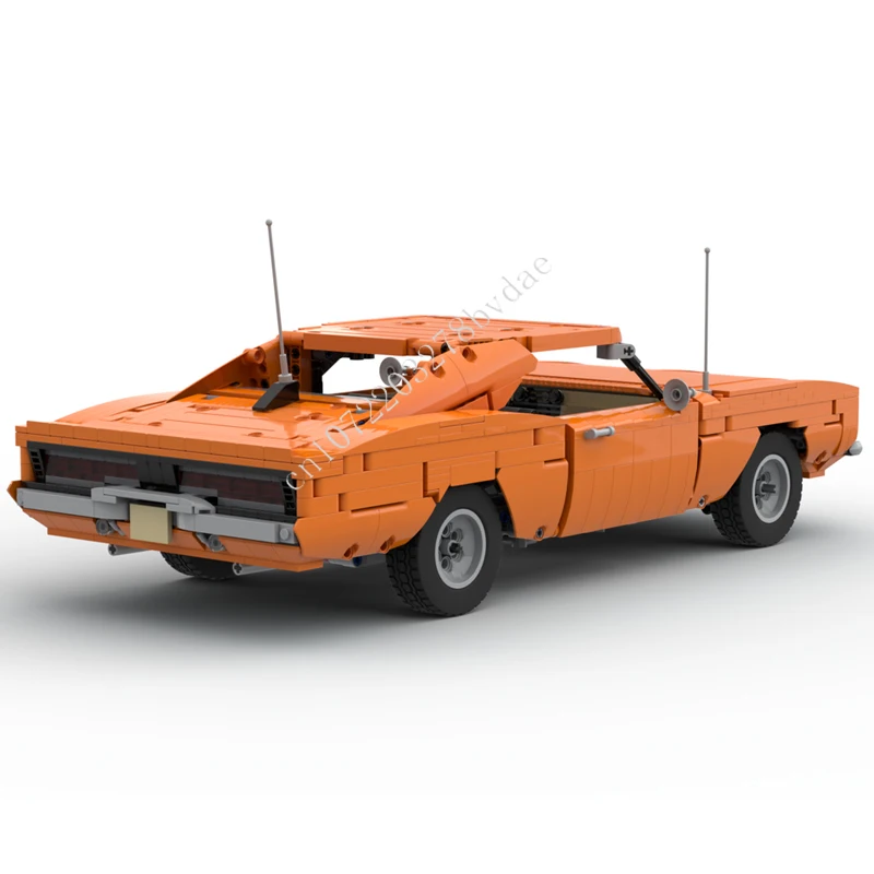 

1853 шт. MOC General Lee, статическая версия, модель грузовика, строительные блоки, кирпичи, сделай сам, креативная сборная игрушка, праздничный подарок для детей в возрасте