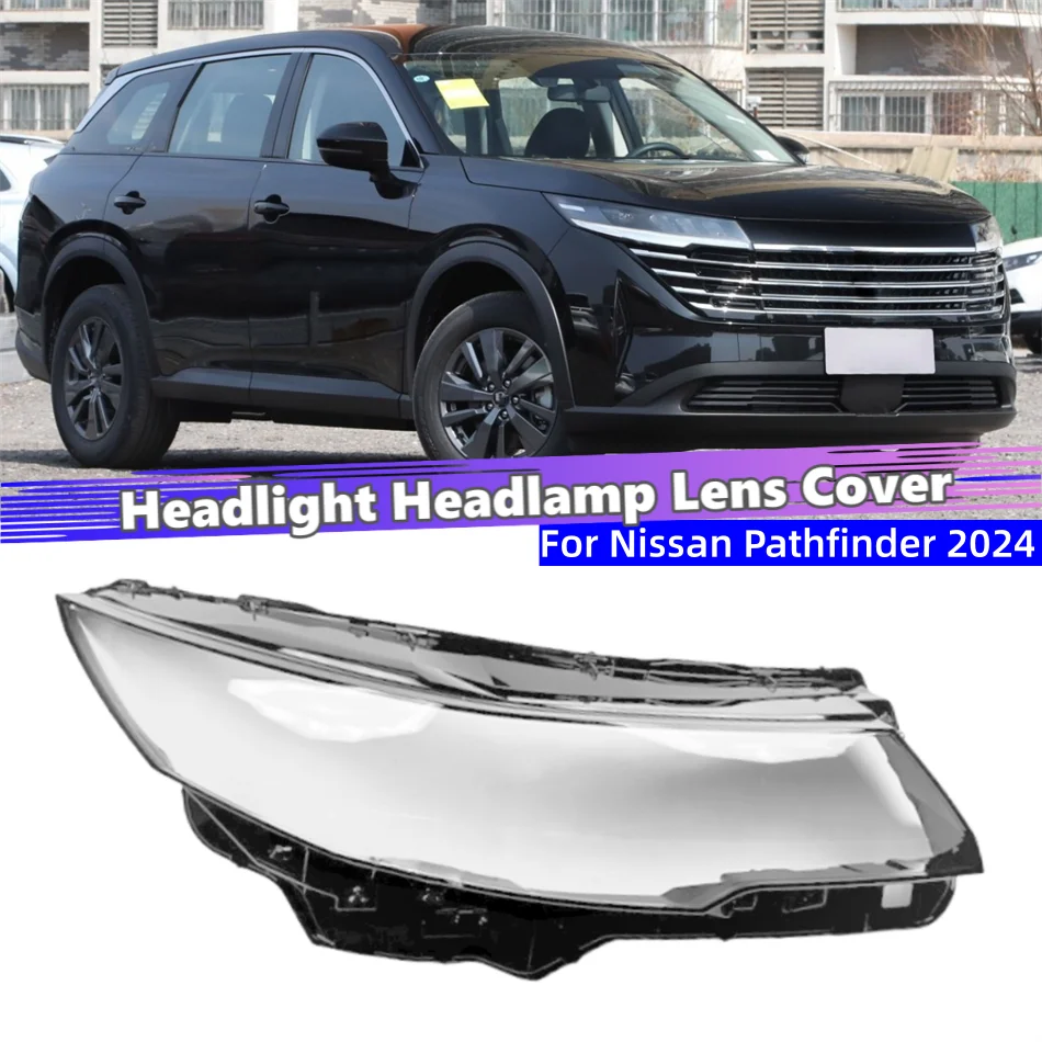 For Nissan Pathfinder 2024 Vehicle Accessories Lights Lens Shell Head Lampe Cover Car Front Headlight Lens Cover Lights Shell