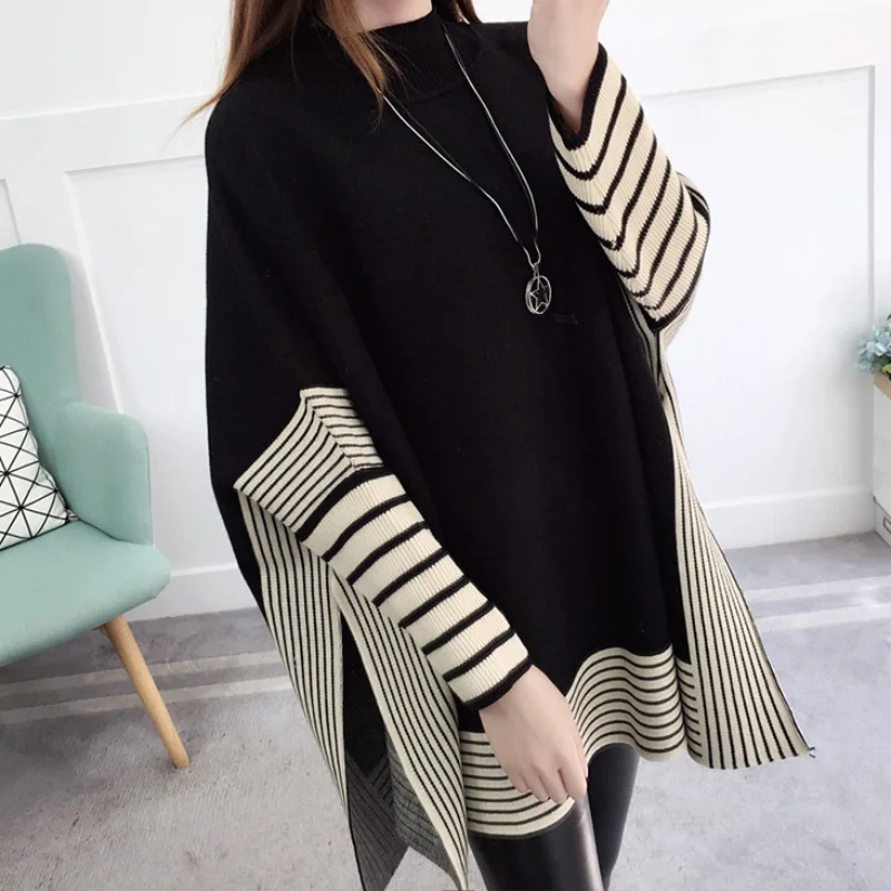 

2024 Women Striped Long Sweater Cardigan Kintted Jacket Spring Autumn Crochet Loose Winter Y2k Warm Jumper Coat Cardigans