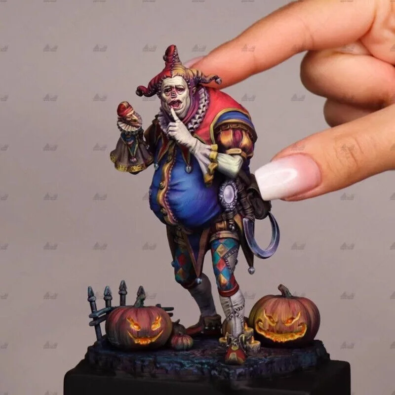 

Halloween Joker Full Resin Figure Model Kit 1/24 Scale 75mm Assemble Miniature Unassembled Unpainted Diorama Toys
