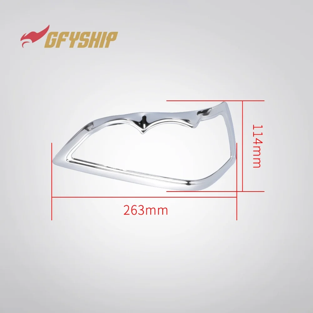 Chrome Tail Light Trim Bezel Covers For Honda GL1800 Goldwing   2006-2010，ABS Rear Lamp Decorative Frames