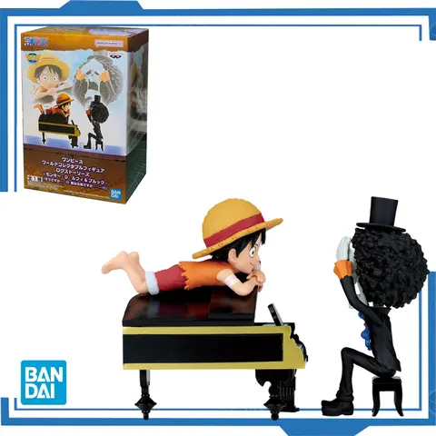 Bandai Original Banpresto One Piece World Collectable Figure WCF Monkey D Luffy Brook PVC Action Figure Collectible Model Toys