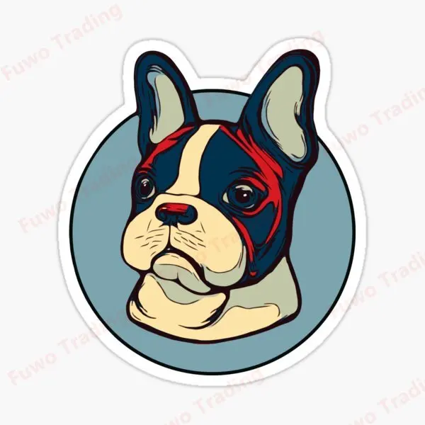 Cute French Bulldog Waterproof Sticker for Covered Scratch Decorate Wall Bicycle Truck Window Laptop Car Fridge Customizable