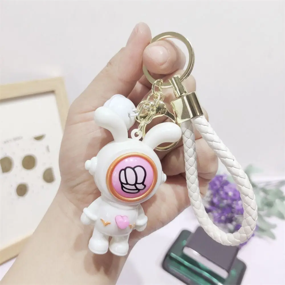 Mini Funny Finger-guessing Game Keychain Heart Cartoon Face-changing Keyring Creative Keyring Rabbit Pendant Car Key Pendant