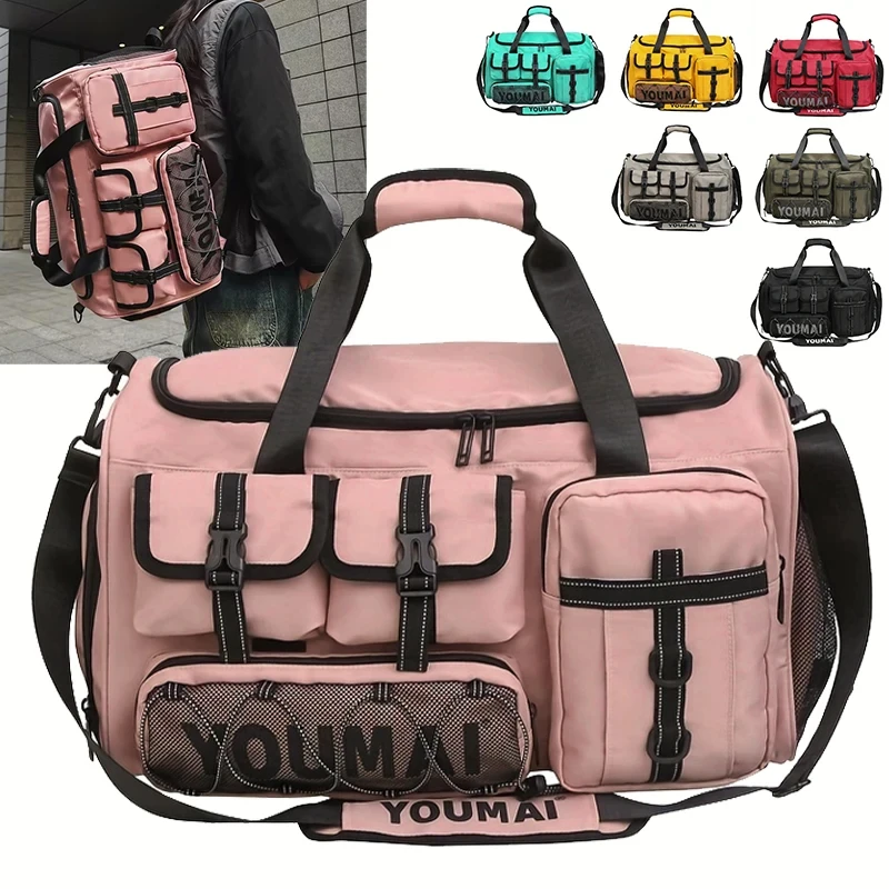 Large Gym Handbag Multifunctional Lugggage Pack Bag Big Outdoor Sports Travel Bags Fitness Shoulder Bags With Shoes Pocket