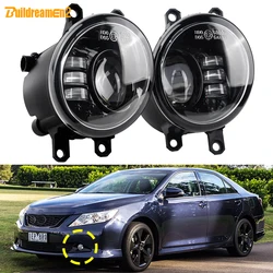 30W H11 Car Front Bumper Glass Lens LED Fog Light DRL Driving Lamp 2 Pieces For Toyota Aurion 2006-2017 (Not Fit AT-X Model)