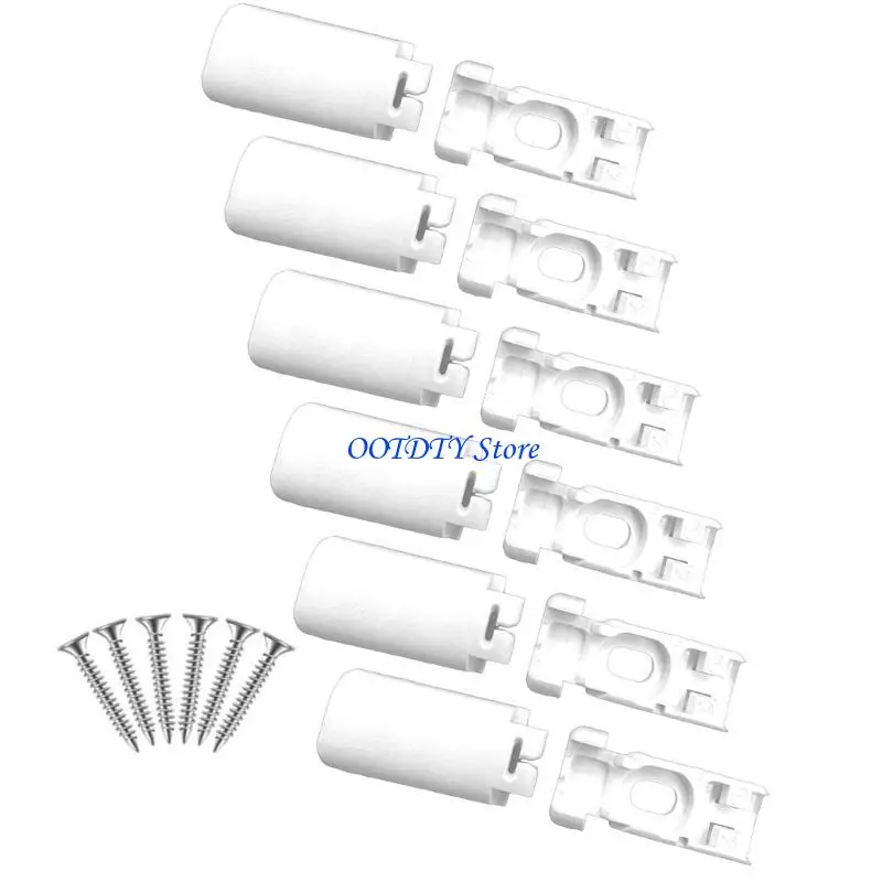 367A Versatile 6Pcs Pleated Window Shade Support Hardware for Secure Blinds Clamp