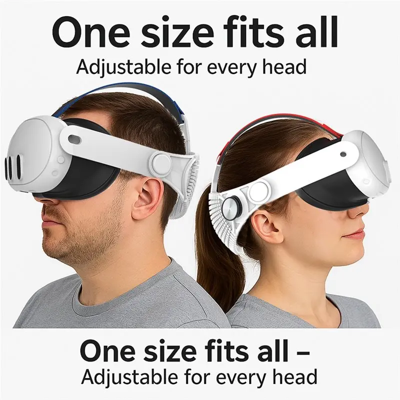 

Удобный регулируемый ремень для головы A92Z для Meta/Quest 3S, аксессуар для VR-гарнитуры, поддерживает игру лежа, конструкция для снижения давления