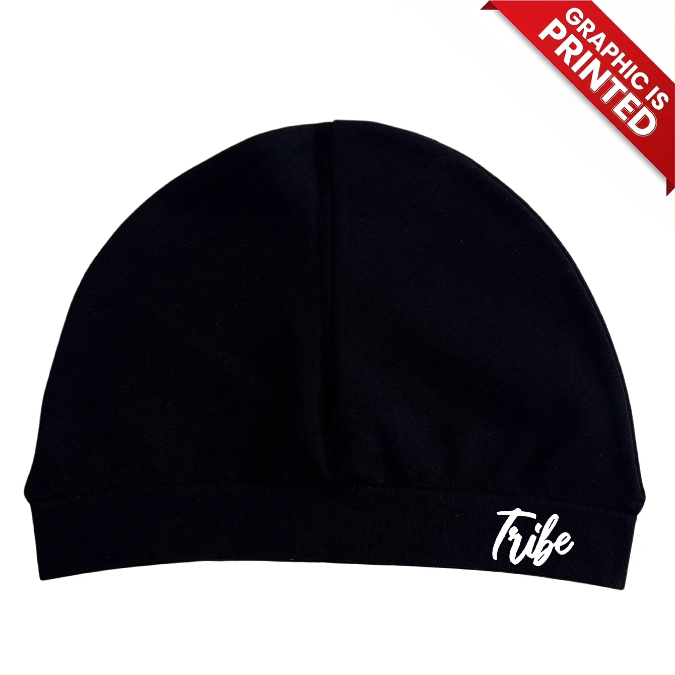 Tribe Signature Letter Printed Lightweight Skull Cap Beanie Elastic Soft Sweat Wicking Running Cycling Helmet Liner Sports Cap