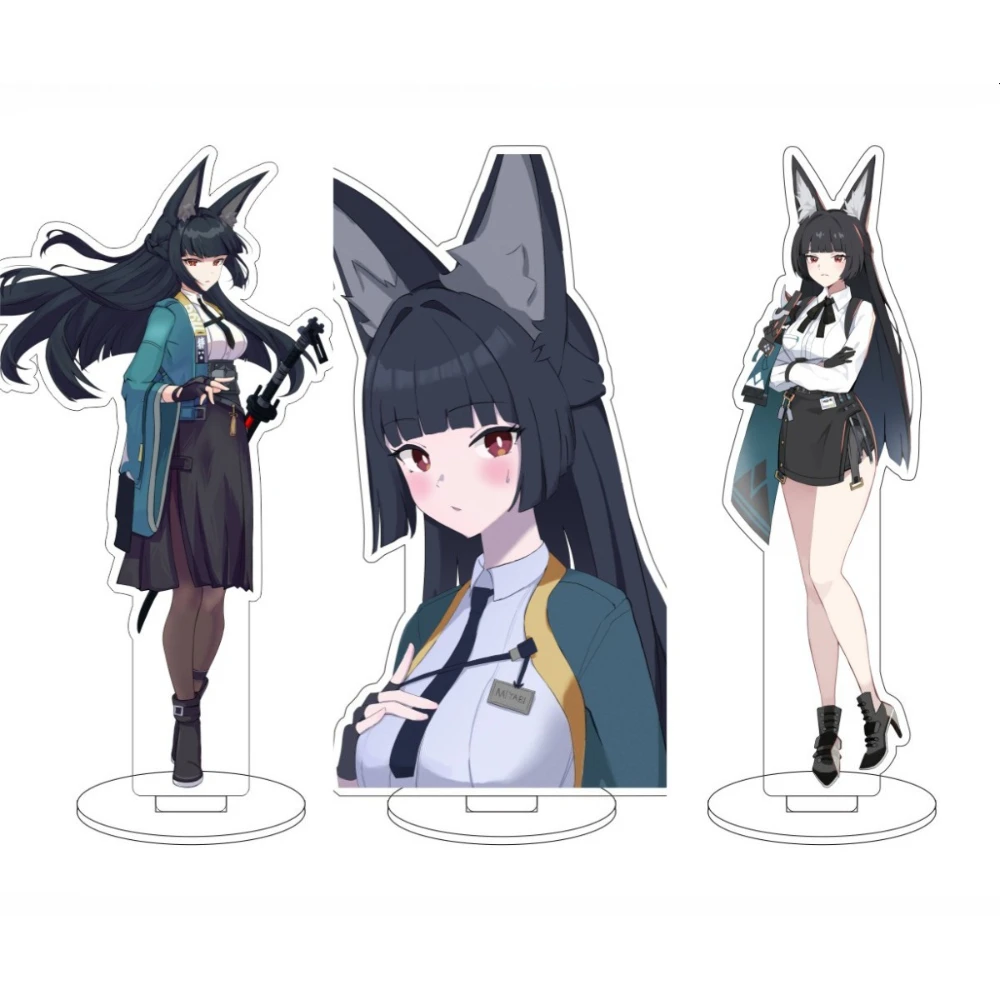 Anime Zenless Zone Zero Hoshimi Miyabi Acrylic Stand Figure Girl Character Tabletop Ornament Decor Gift for Game Lovers Keychain