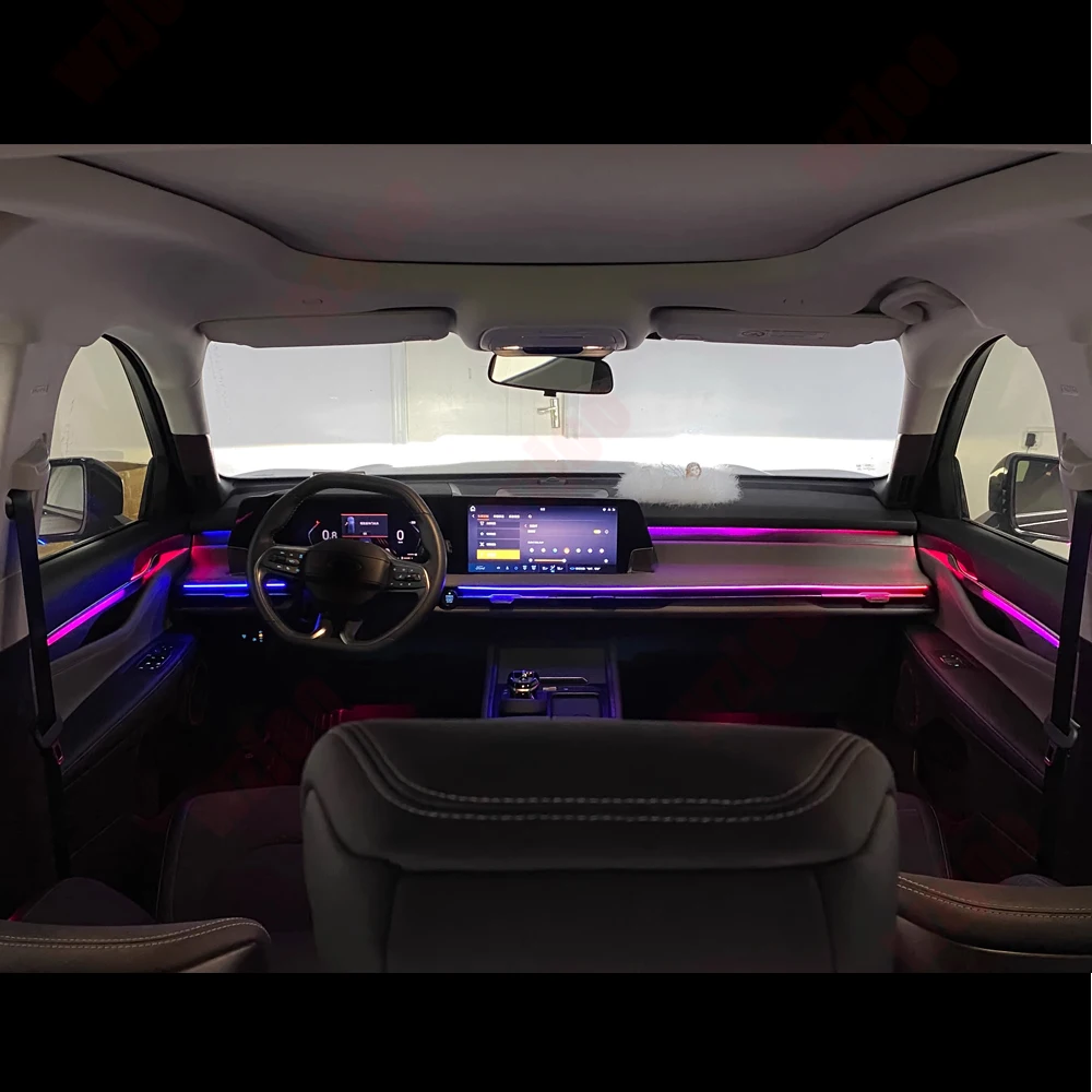 For Ford Edge 2023-2025 64Colours LED Ambient Light Decorative Atmosphere  Screen/APP Control Through Central LED Strips - view 5