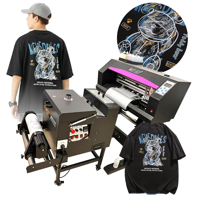 HOT DIY MACHINE A3 DTF Printer T-Shirt Heat PET Film DTF Printer Ink With Xp600 1pcs 2 Pcs Print Heads