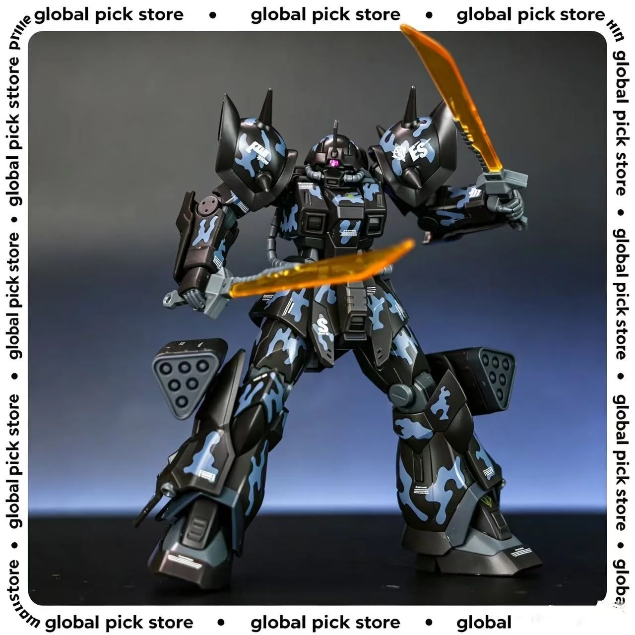 

1/144 Xys Hg Efreet Slayer Night Camo Ms-08tx Assembly Model With Water Patch And Bracket Action Figure Model Collectible Gifts