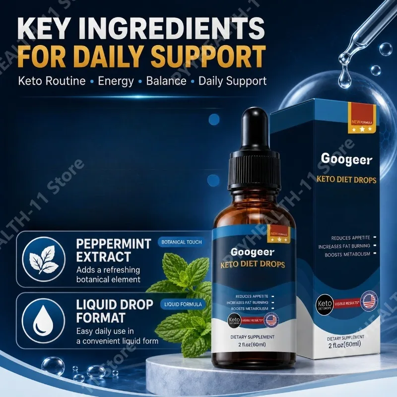 Peppermint Extract Liquid Supplement Easy-to-Use Drops for Daily Wellness Energy Support and Active Adults Routine 60ml
