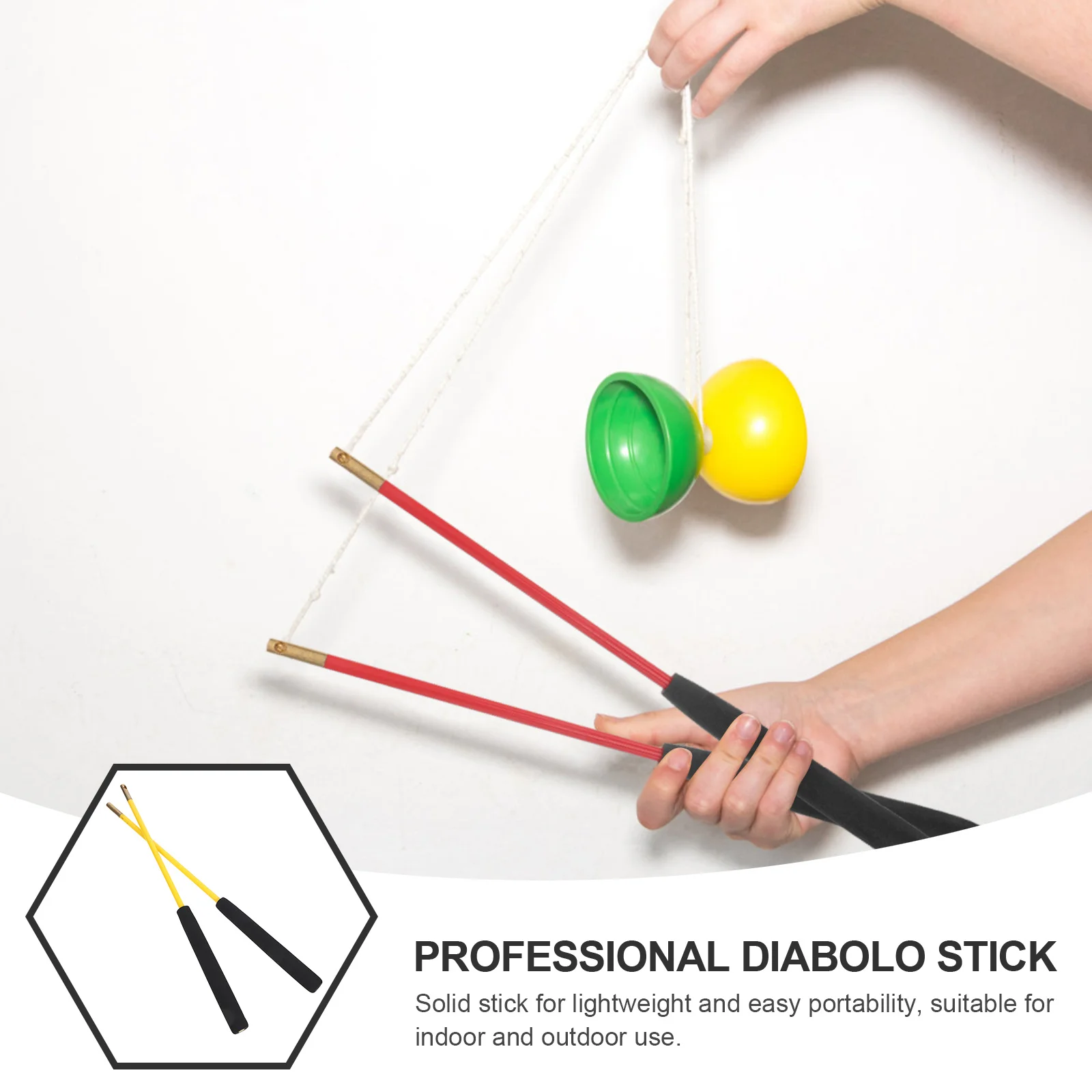 

2Pcs Durable Lightweight Chinese Diabolo Sticks with Non-Slip Grip for Enhanced Performance and Portability Diabolo Sticks