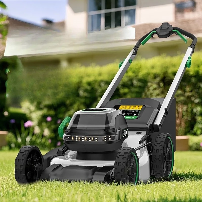 

Self-propelled new lithium battery lawn mower, rechargeable household high-power lawn mower