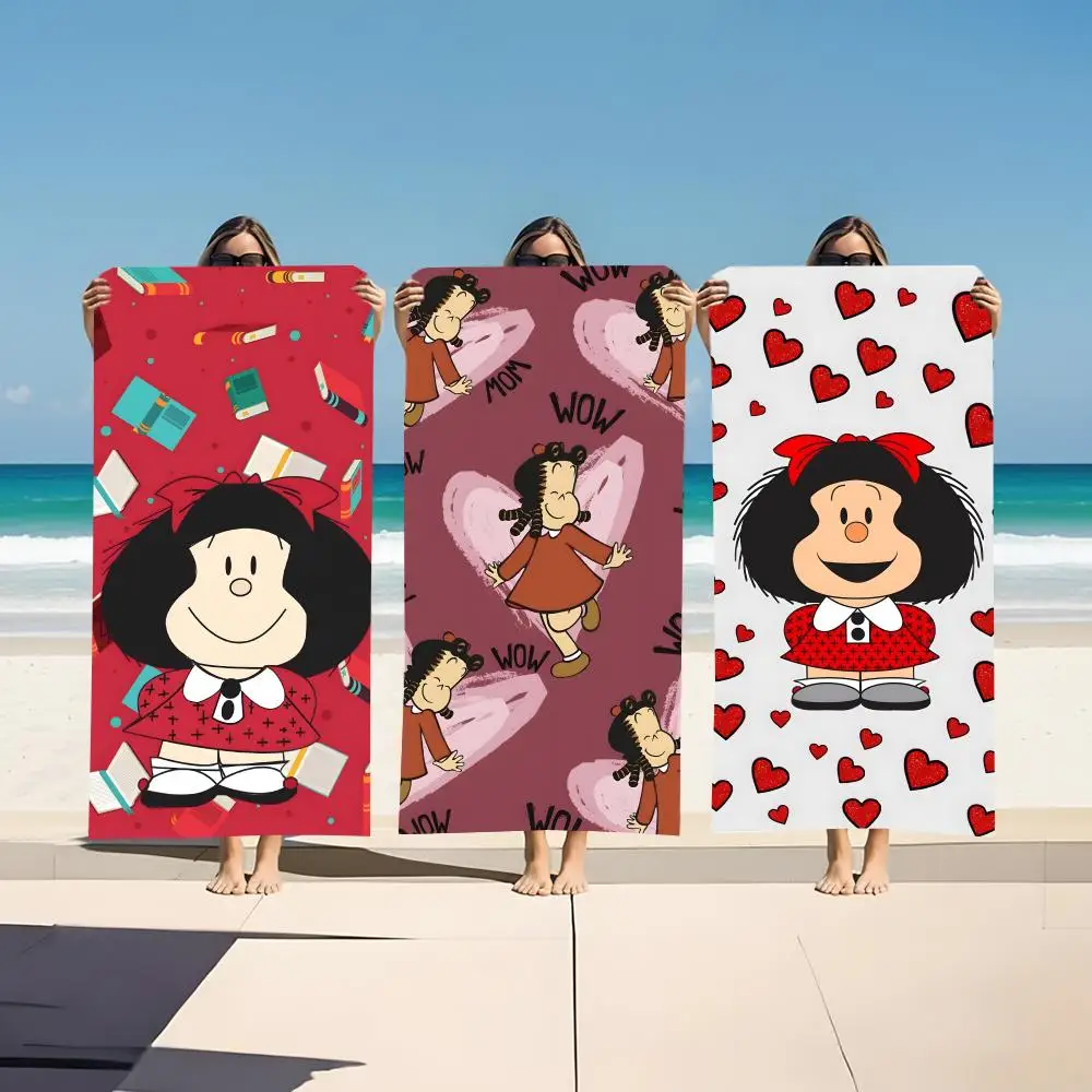 Cartoon M-Mafalda Towel Microfiber beach towel, quick-dry, sand-free, ultra-fine fiber, super soft.