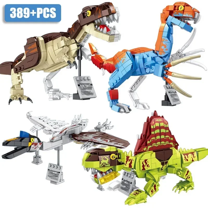 Awesome Jurassic Dinosaur World Dino Fossil Building Blocks Different Kinds Dinosaur Model Bricks Toys For Children